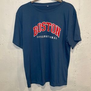 Mens Shein “Boston” graphic T-shirt size L / Blue